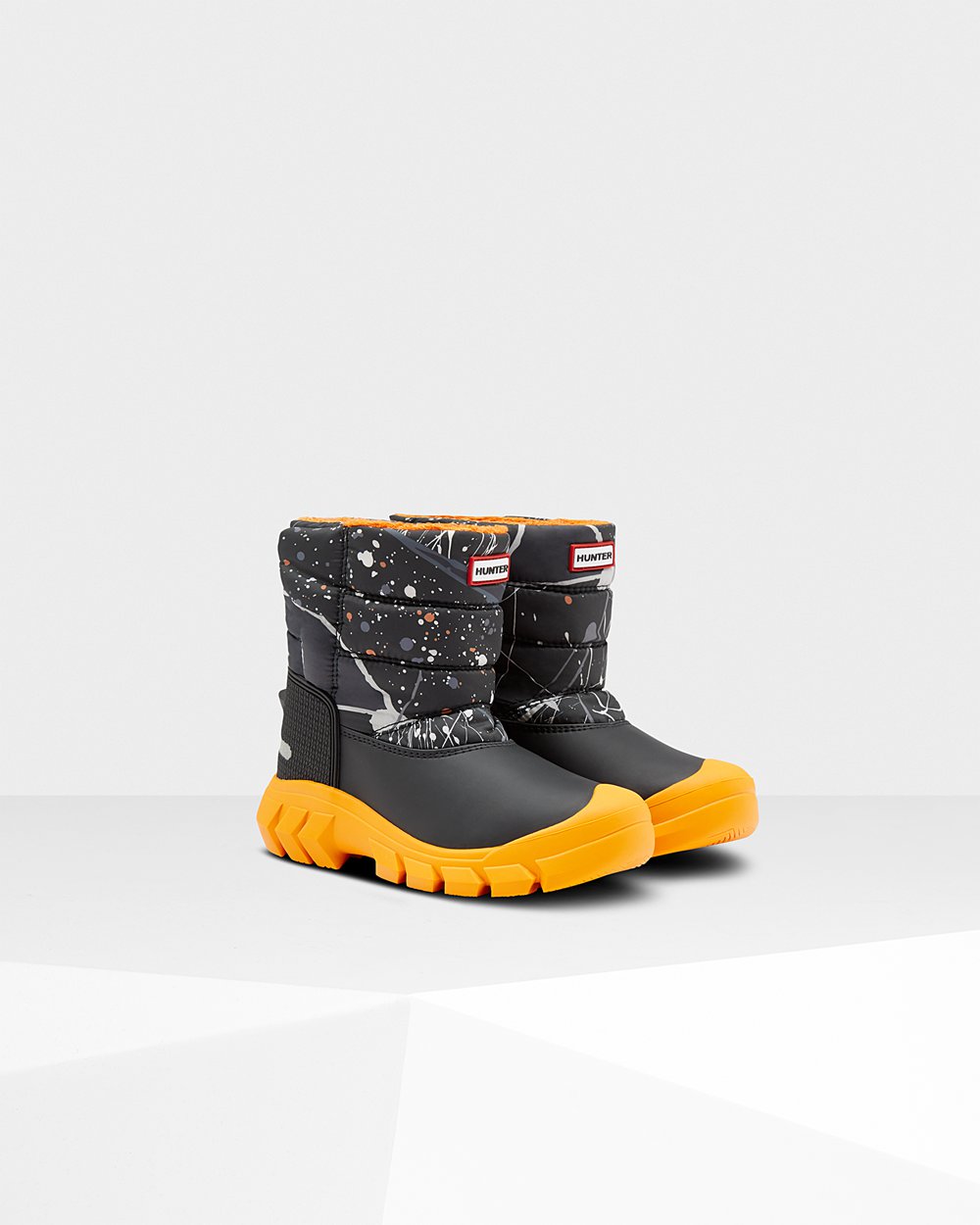 Botas de Nieve Hunter Niños - Original Big Insulated - Grises Negros - DIZHRMQ-37